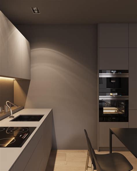 Dark Grey Home Decor With Warm Led Lighting Led Light Design Modern