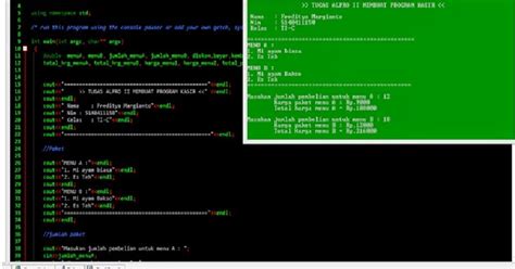 Ajukan pertanyaan tentang tugas sekolahmu. Membuat program kasir sederhana dengan dev c++ ~ freditya ...