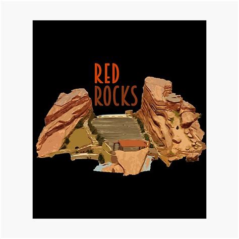 Red Rocks Amphitheatre Colorado Usa Sticker Photographic Print For