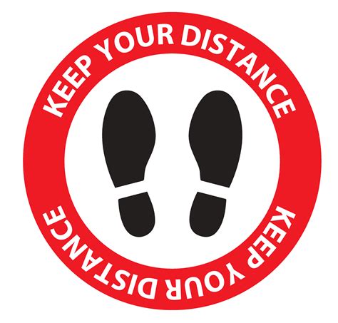 Social Distance Floor Stickers. Universeal (UK) Ltd Security Seals