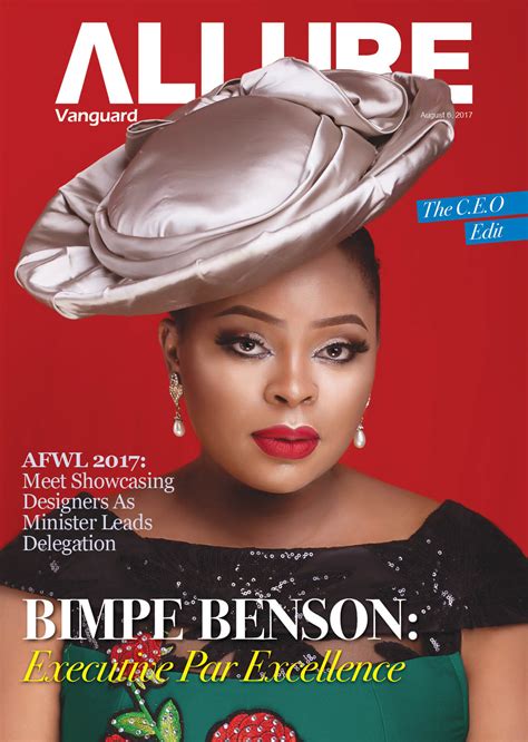 Bimpe Benson covers Vanguard Allure Magazine's CEO Issue
