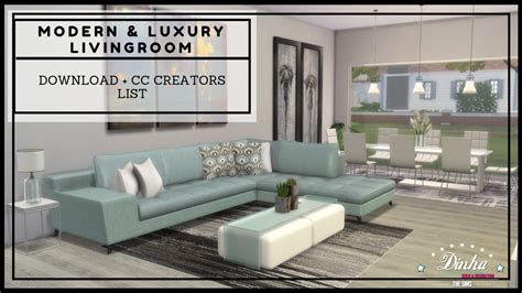 Modern And Luxury Livingroom Download Tour Cc Creators