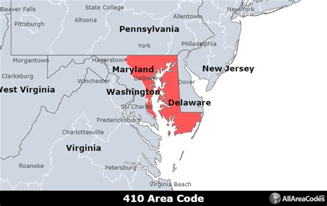 410 Area Code Location Map Time Zone And Phone Lookup