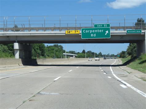 Michigan Interstate 475 Northbound Cross Country Roads