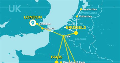 Eurostar Route Map Gadgets 2018