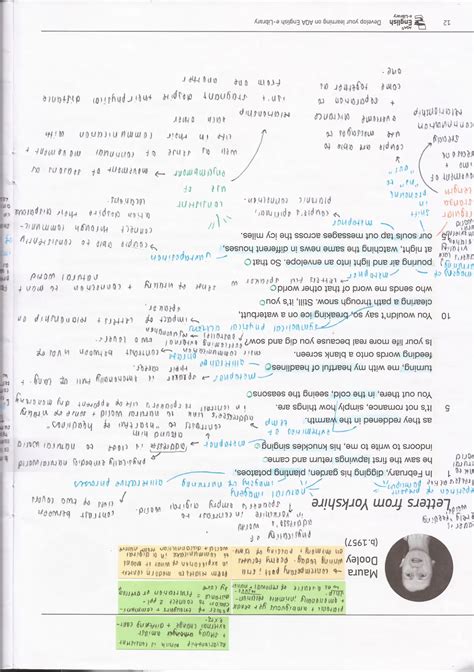 Aqa Gcse English Lit Letters From Yorkshire Poem Annotations Love