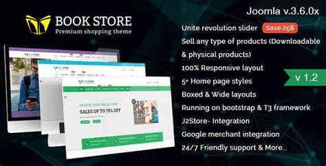 Nulled Bookstore V12 Responsive Joomla Ecommerce Template Download