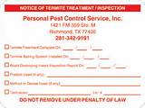 Photos of Durable Notice Termite Management Notice