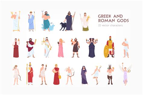 Greek And Roman Gods Custom Designed Illustrations ~ Creative Market