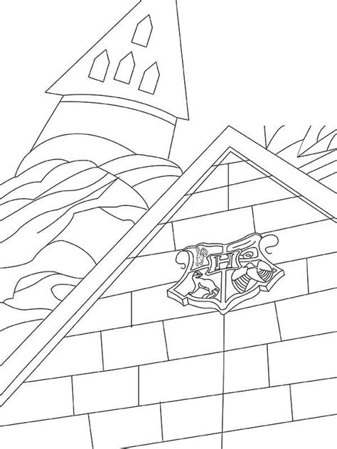 Hogwarts School Castle Coloring Page Free Printable Coloring Pages
