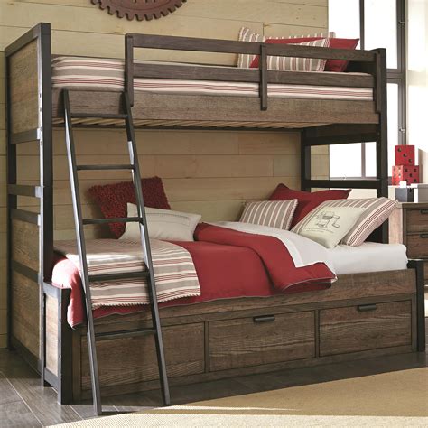 Twin Over Full Bunk Bed With 3 Storage Drawers By Legacy Classic Kids