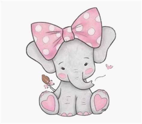 Baby Elephant Svg Pink Gray Elephant Clipart Baby Shower