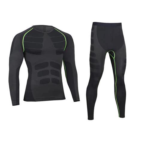 new dry fit compression tracksuit fitness tight running set shirt legging men s sportswear demix