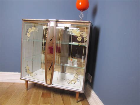 Vintage Retro 50 60 S Kitsch Mirrored Glass Display Cabinet By Denmore By Tomgunnerinteriors On