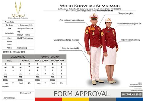 Baju seragam putih osis sma / smk : Supplier Pakaian Paskibra SMK Theresiana Semarang