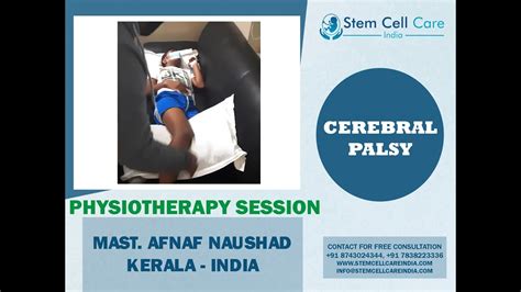 Physiotherapy Session For Cerebral Palsy Patient During Stem Cell