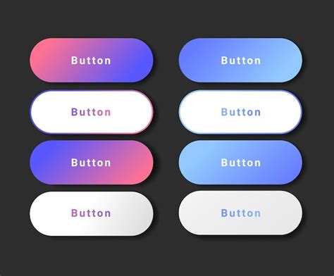 Premium Vector Collection Of Ui And Ux Toggle Type Colorful Gradation