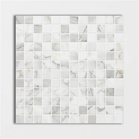 Calacatta Gold Polished 1x1 Marble Mosaic 12x12x38 Marble Kitchen