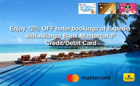 Additional 10% cashback (capped at $10) for standard chartered credit cardholders every friday to. Enjoy 12% Off hotel bookings at Expedia with Alliance Bank ...