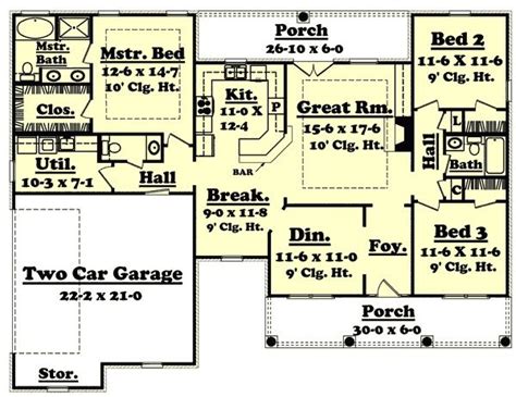 1700 Square Foot House Plans Style House Plans 1700 Square Foot