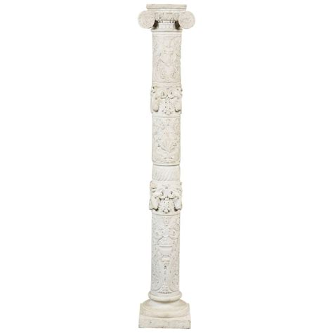 19th Century Italian Carved Marble Column At 1stdibs