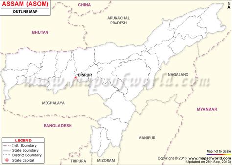 Assam Outline Map