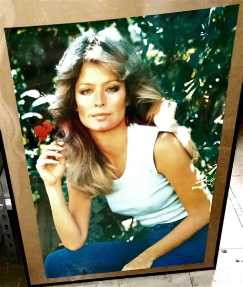 1977 farrah fawcett with flower 20”x28” poster 14 509 lot 10 00 picclick