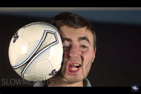 Guy Hit In Face Slomoguys Soccer Ball Soccer Football