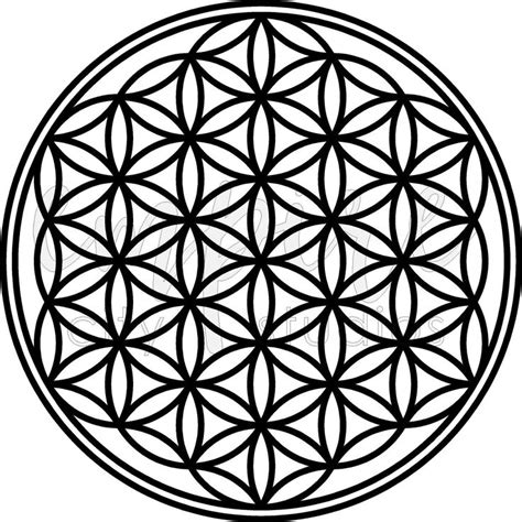 Flower Of Life Vinyl Wall Decal Flower Of Life Decal Seed Of Etsy