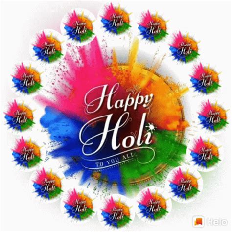 Happy Holi With Spinning Design 