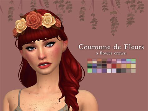 Sims 4 Ccs The Best Couronne De Fleurs By Nolan Sims