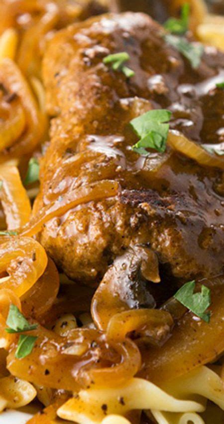 A chopped steak recipe that is loaded with flavor and easy on the budget. Salisbury Steak | Recipe | Salisbury steak, Best beef recipes, Beef dinner