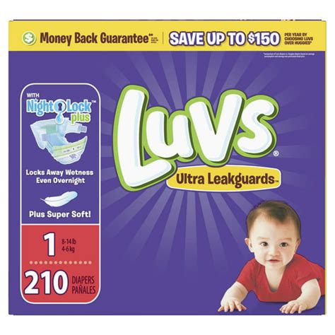 Luvs Ultra Leakguards Newborn Diapers Size 1 210 Ct