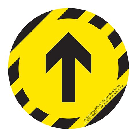 Directional Arrow Floor Sticker 200mm Diameter Single Hillcroft