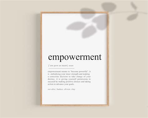 Empowerment Definition Print Empowered Woman T Etsy