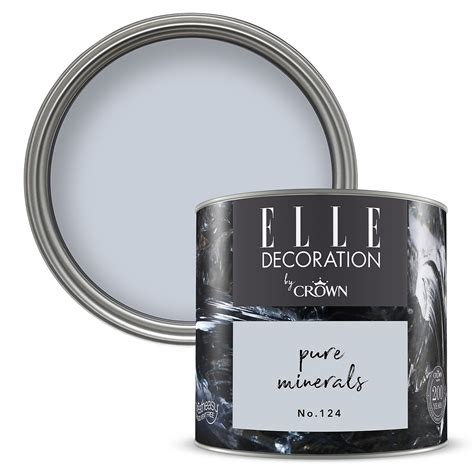 Elle Decoration By Crown Flat Matt Paint Pure Minerals Ml Homebase