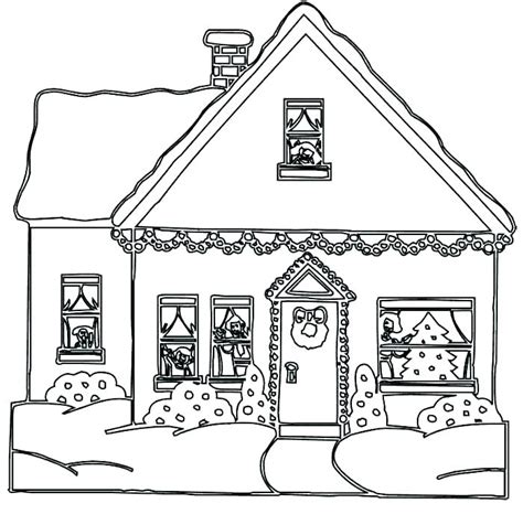 Christmas House Coloring Page Free Printable Coloring Pages For Kids