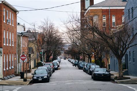 Street In Federal Hill Baltimore Maryland Editorial Stock Image