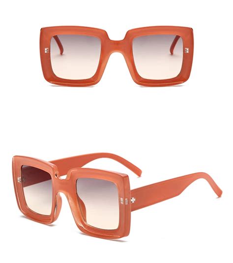 Retro Oversized Square Emmes Sunglasses 60s 70s Vintage