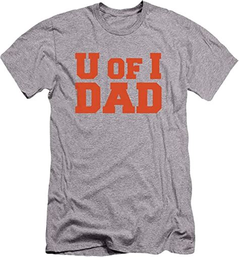 University Of Illinois Official Dad Unisex Adult Canvas Brand T Shirt Clothing