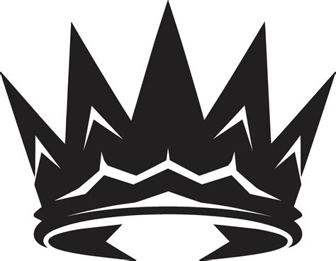 Symbol Of Royalty Black Crown Emblem Monarchs Elegance Black Logo With