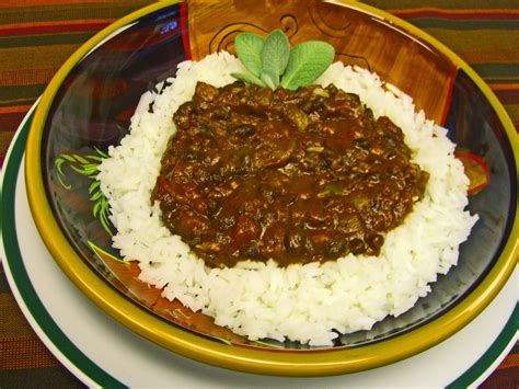Black Bean Chili Con Carne Over Rice The Diy Food Blog Real Recipes