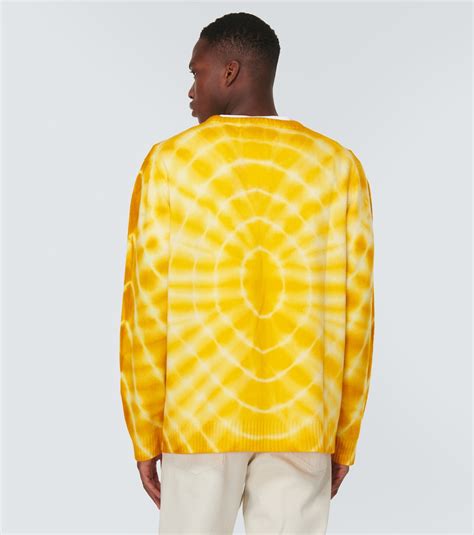 Bullseye Thelma cashmere sweater in yellow - The Elder Statesman