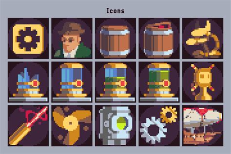 Steampunk Game Assets Pack Pixel Art