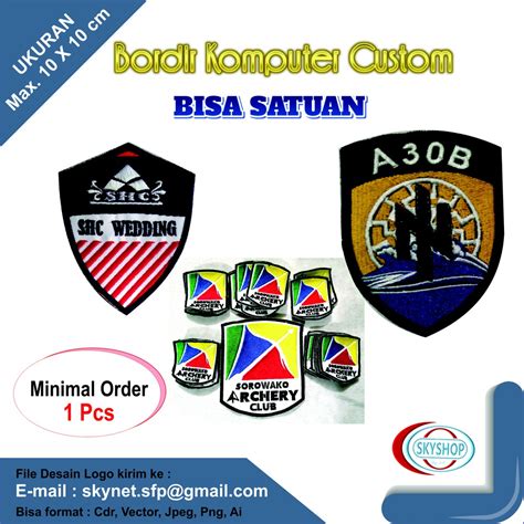Jual Bordir Komputer Custom Patch Emblem Satuan Indonesia Shopee