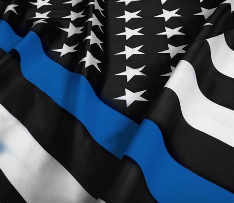 Thin Blue Line Flag Usa 3 X 5 Ft Full Size Police Flag 100 Polyester