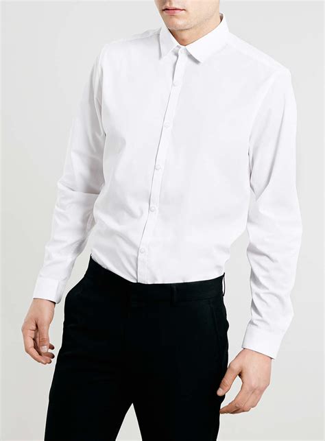 Topman White Long Sleeve Smart Shirt In White For Men Lyst