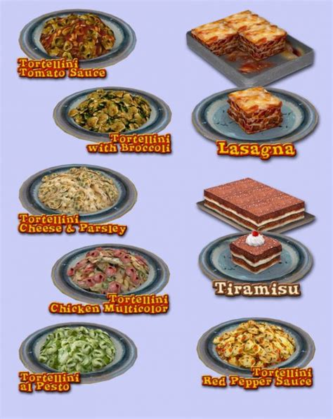 Sims 4 Italian Food Cc