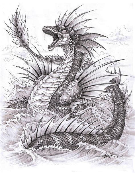 Leviathan Drawing By Rommel Pascual