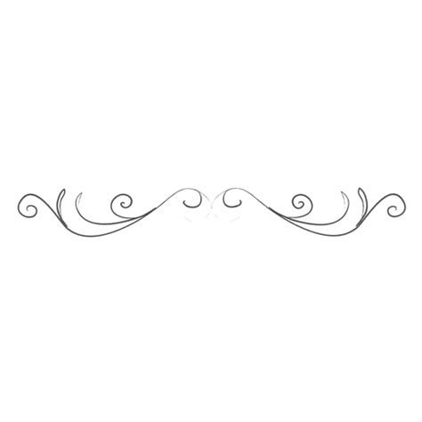 Decorative Hand Drawn Curly Divider Transparent Png Svg Vector File
